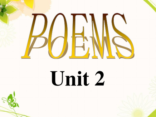 人教版选修6 unit2 poems a few simple forms of english poems