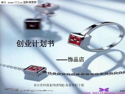 创业资料-创业计划书——饰品店 (PPT 17页) 共18页