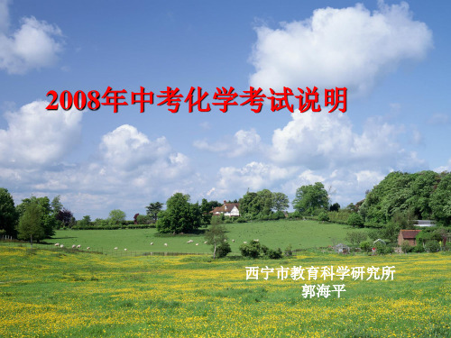 2008年中考化学考试说明