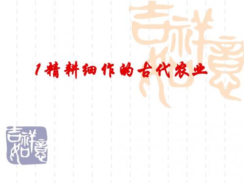 人教课标版  精耕细作的古代农业优秀ppt课件1 (1)