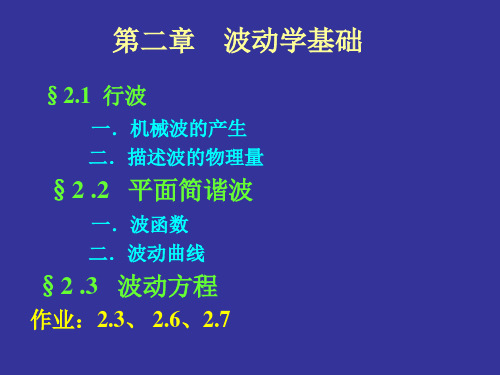 大学物理第二章 行波波动方程