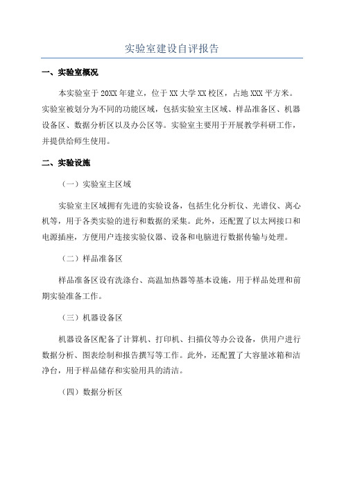 实验室建设自评报告