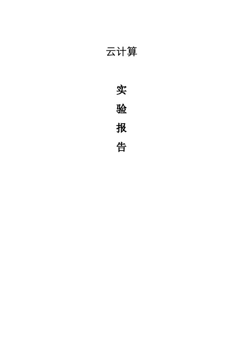 SAAS云计算实验报告
