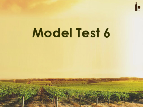 昆工2012年英语四级辅导model test 6
