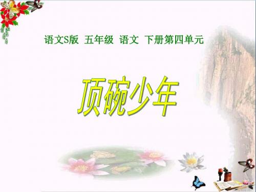 五年级语文下册第4单元19《顶碗少年》 精选教学PPT课件4语文S版