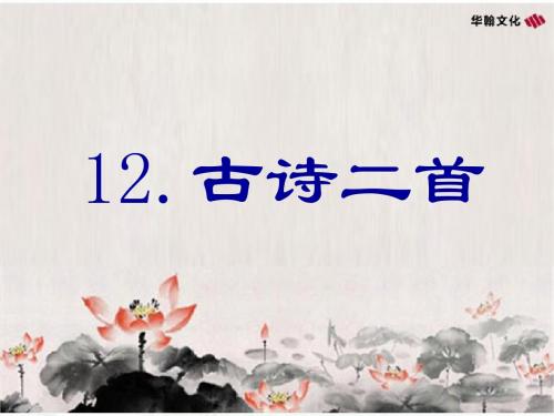 一年级下册语文课件-12古诗二首∣人教部编版 