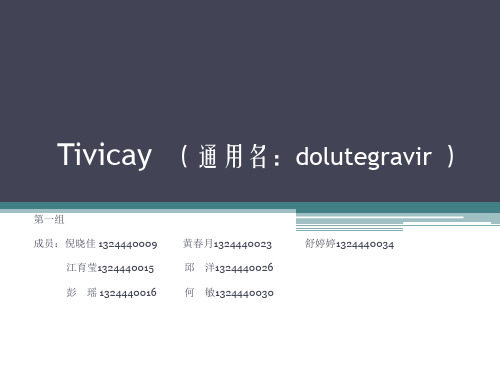 Tivicay  (通用名：dolutegravir