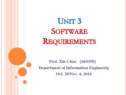 Unit 3  Software Requirements