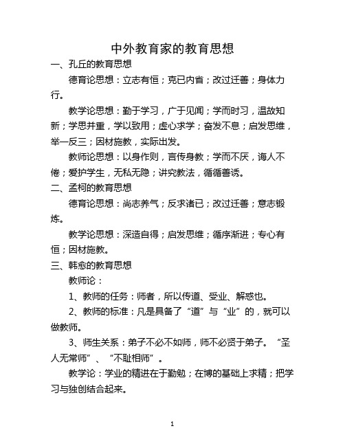 中外教育理念