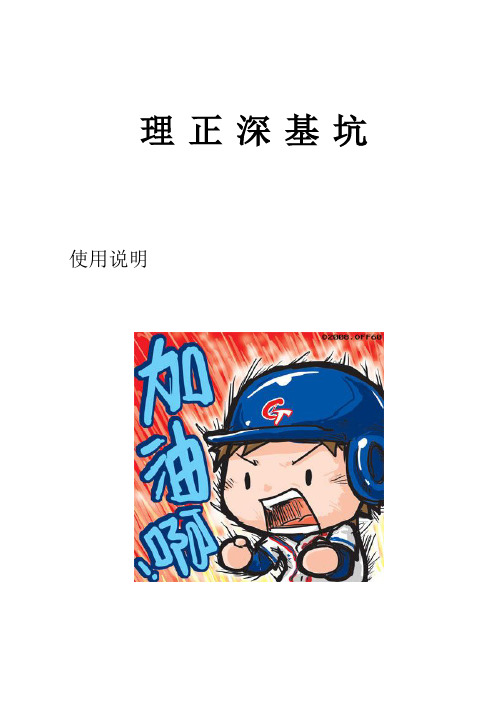 理正深基坑使用说明(经典)
