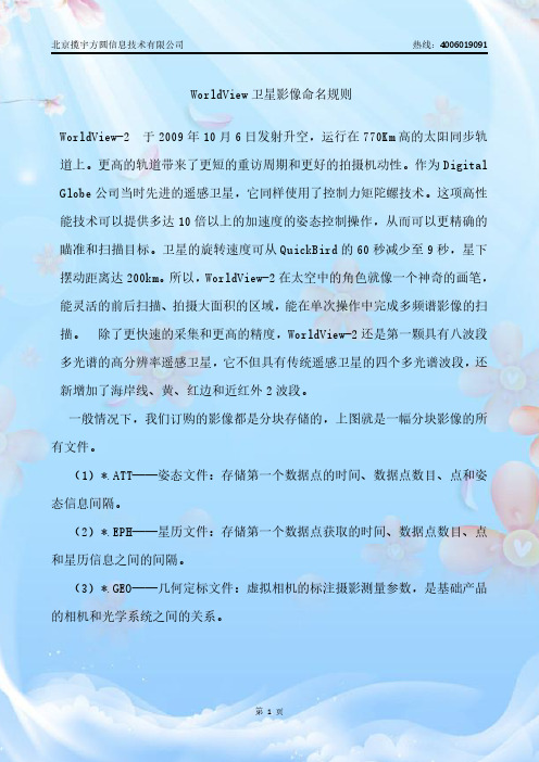 WorldView卫星影像命名规则
