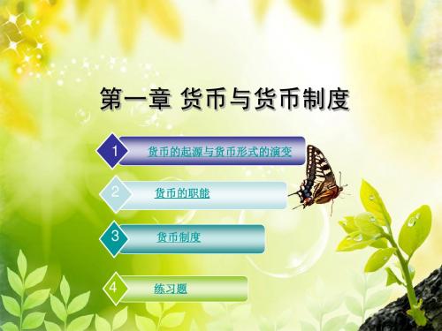 第一章 货币与货币制度