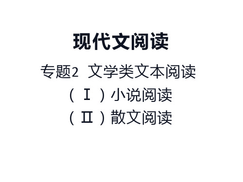 2024届高考语文复习——文学类文本阅读(小说)