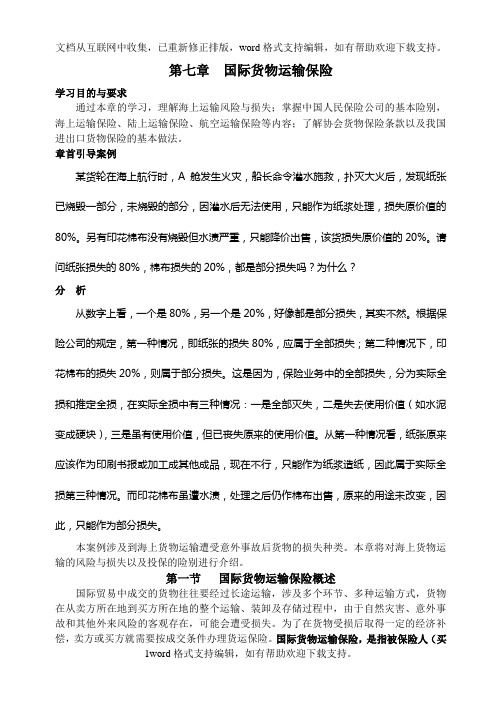 国际货物运输保险