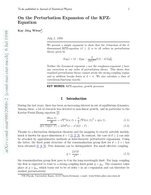On the Perturbation Expansion of the KPZ-Equation