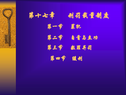 刑法学课程课件第十七章-刑罚裁量