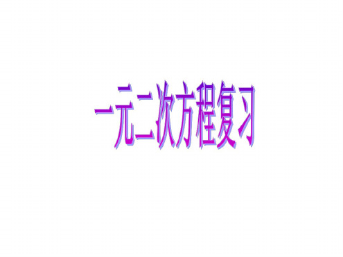 一元二次方程复习课件[上学期]--华师大版