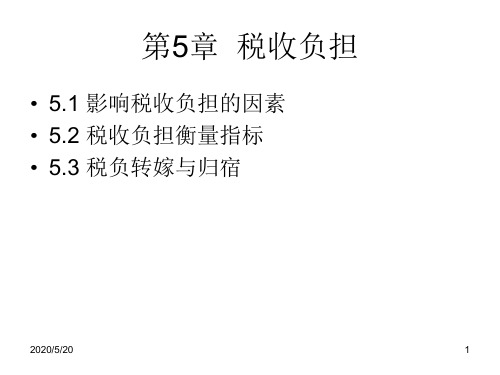 第5章税收负担介绍