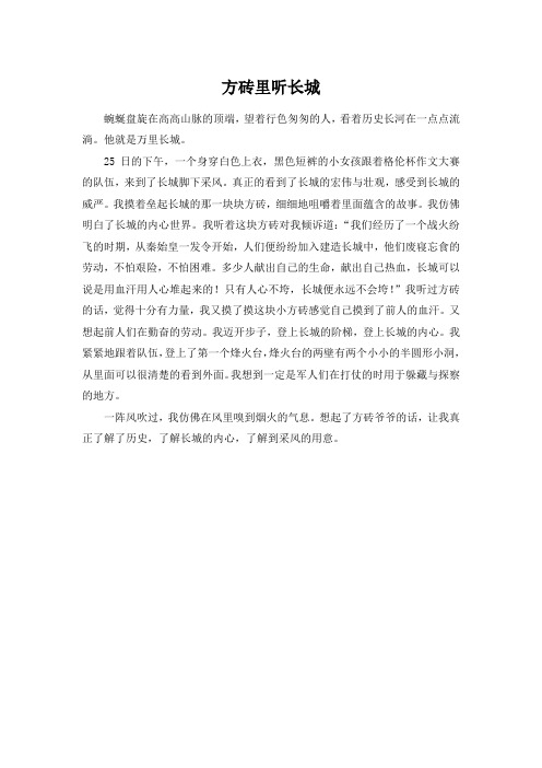 2017格伦杯创意作文大赛一等奖