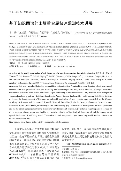 基于知识图谱的土壤重金属快速监测技术进展