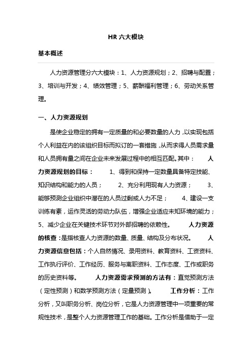 HR六大模块
