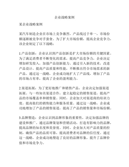 企业战略案例