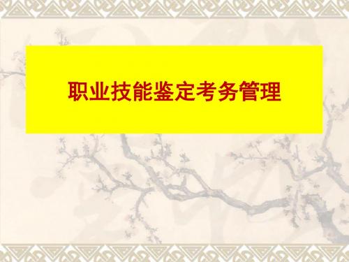 职业技能鉴定考务管理_电脑基础知识_IT计算机_专业资料—培训