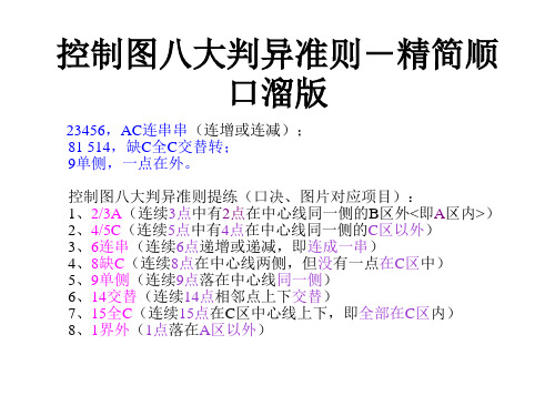 控制图八大判异准则与对策