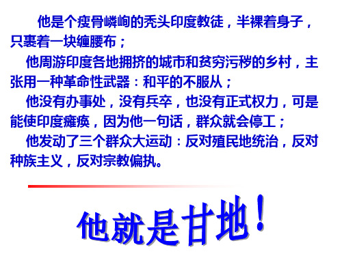 中外历史人物评说之甘地