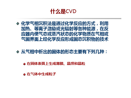 材料合成技术 化学沉积 CVD