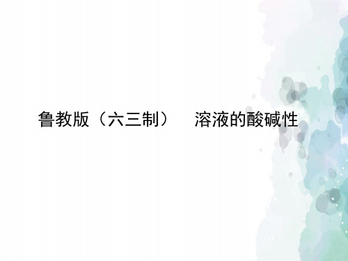 鲁教版化学九年级溶液的酸碱性 化学 课件
