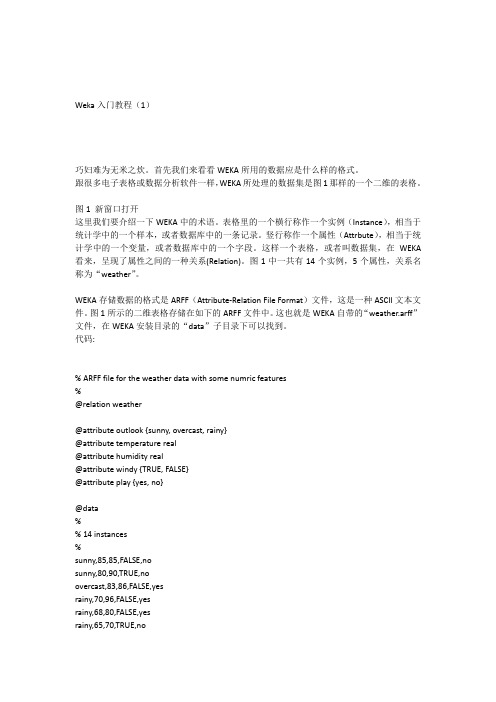 weka入门教程