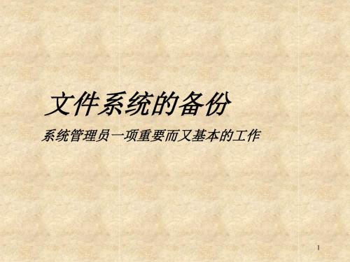 文件系统的备份ppt课件