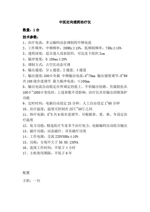 中医定向透药治疗仪
