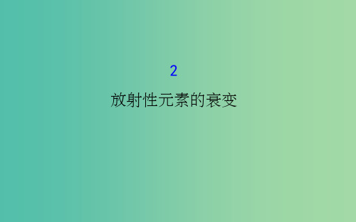 高中物理 19.2放射性元素的衰变(精讲优练课型)课件 新人教版选修3-5