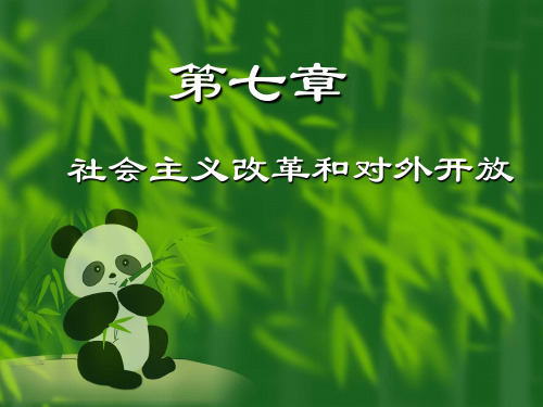 第七章社会主义改革和对外开放