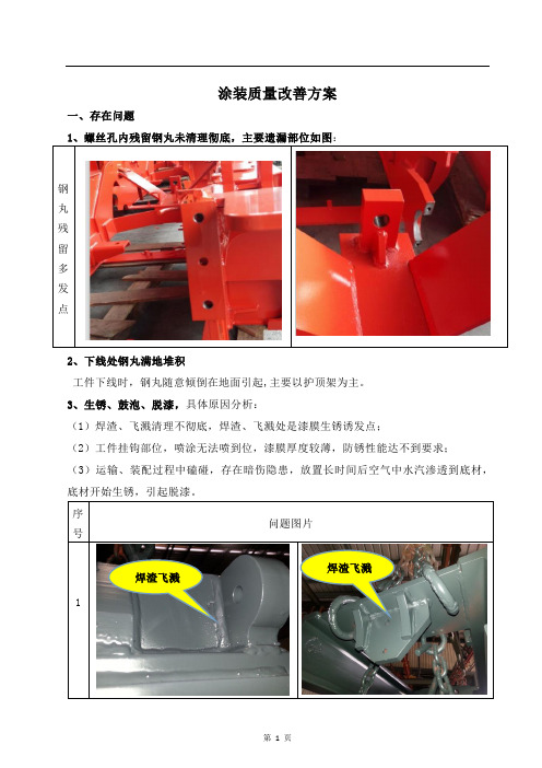 工程机械涂装质量改善方案