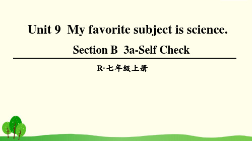 人教七年级上册英语第5课时(Section B 3a-Self Check)