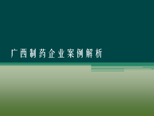 广西精品制药企业案例解析(PPT 65页)