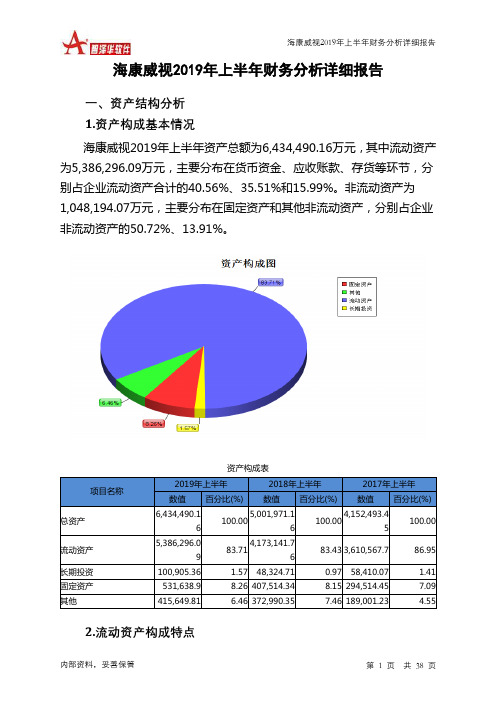 海康威视2019年上半年财务分析详细报告