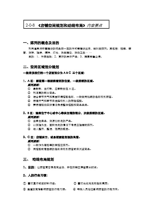 2-0-8《店铺空间规划和动线布局》(X)