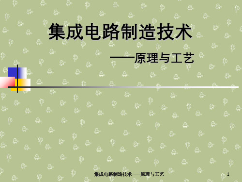 集成电路制造技术——原理与工艺