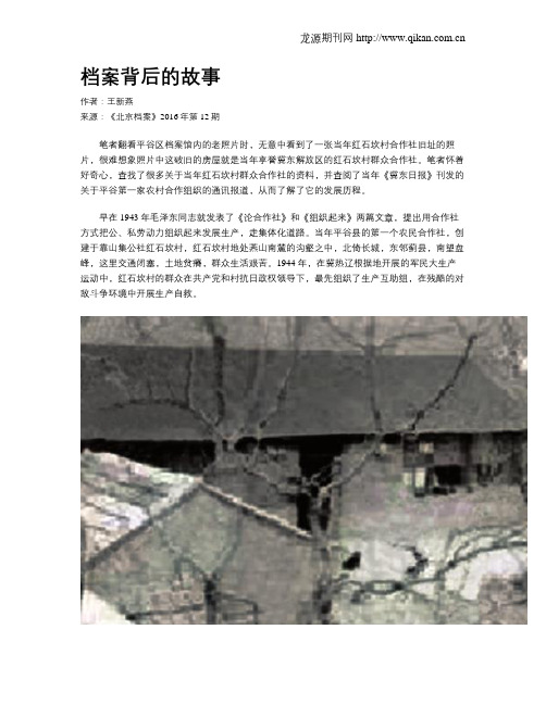 档案背后的故事