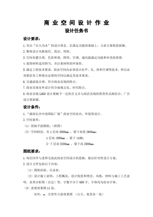 商 业 空 间 设 计 作 业