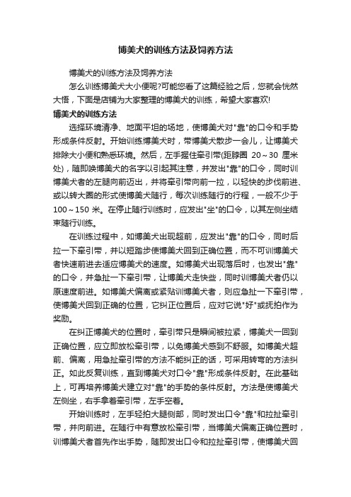 博美犬的训练方法及饲养方法