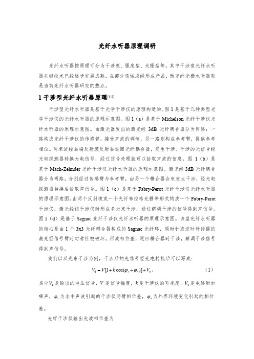 光纤水听器原理调研