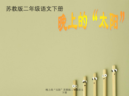 晚上的“太阳”苏教版二年级语文下册