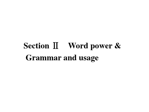2013-2014学年高中英语课件： Unit1 Word power &Grammar  译林牛津版必修2