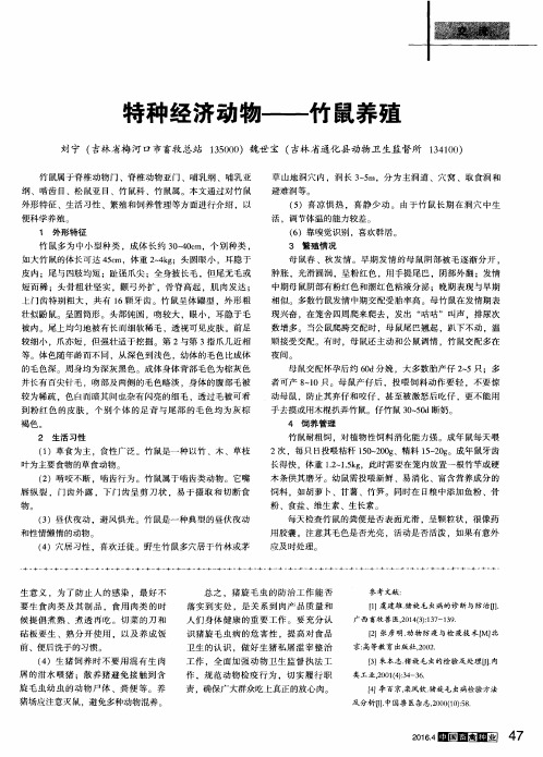特种经济动物——竹鼠养殖
