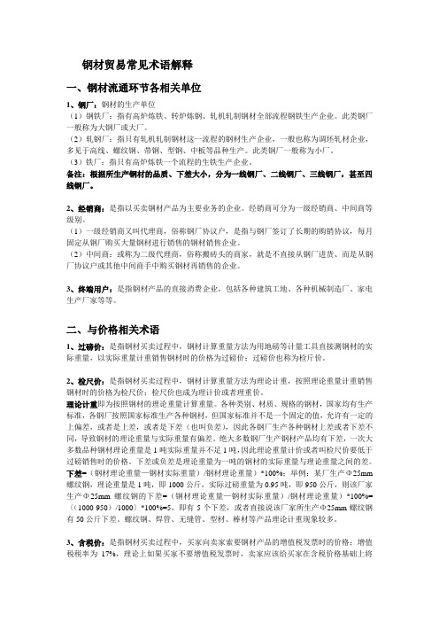 销售钢材你不得不知道下面的知识